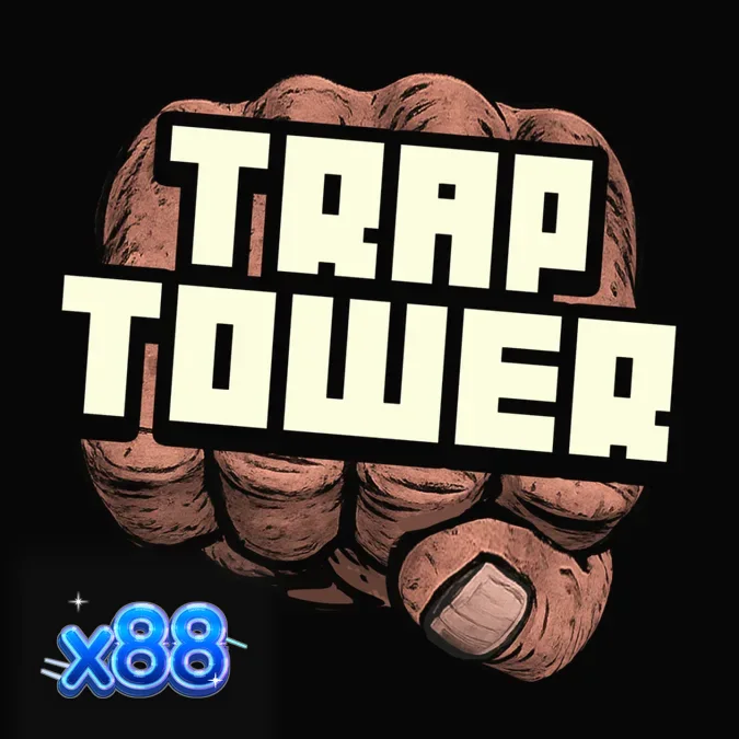 Cena de ação do jogo de slot Trap Tower mostrando a grade e elementos de guerra de gangues